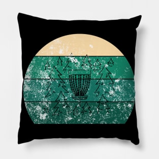 Disc Golf Basket Retro Pillow