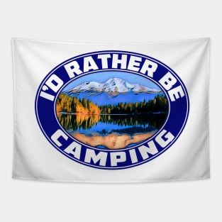 I'd Rather Be Camping Camp Camper Campground RV Travel Trailer ID Tapestry