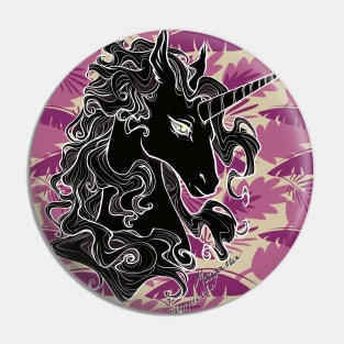 Black unicorn Pin