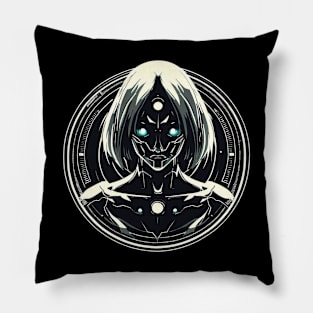 Cyborg Girl | Cyberpunk Android Girl Pillow