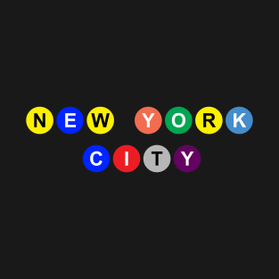 New York City in Subway Bubbles T-Shirt