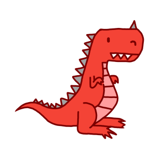 Red T-rex T-Shirt