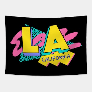 Los Angeles, California Retro 90s Logo Tapestry