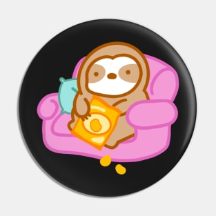 Cute Sloth Couch Potato Pin