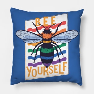 Bee Yourself | Fun Pride Bee Pillow