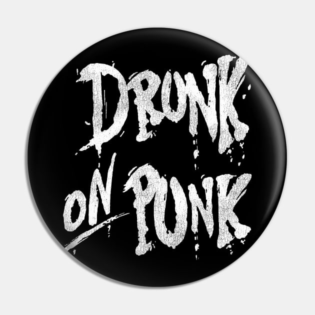 Drunk on Punk Straight Edge Sober Lifestyle Pin by darklordpug