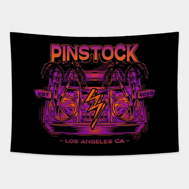 Pinstock Band - Boom Box (Purple) Tapestry by Pinstock Band