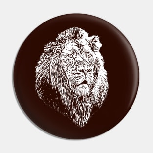 Lion portrait Pin