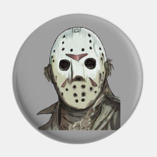 Jason Voorhees Portrait Pin