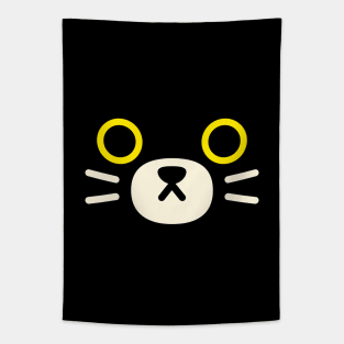 Black Cat Kawaii Tapestry