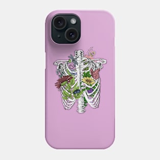 Floral ribcage Phone Case