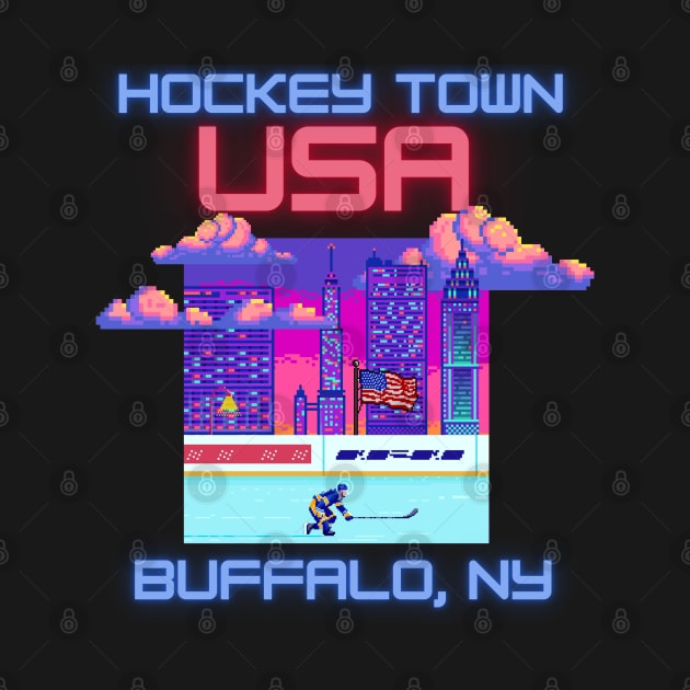 Hockey Town USA Buffalo by Buffalo Tees