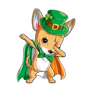 Dabbing Chihuahua St Patricks Day Leprechaun Irish T-Shirt