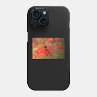 Helenium flower with texture Phone Case