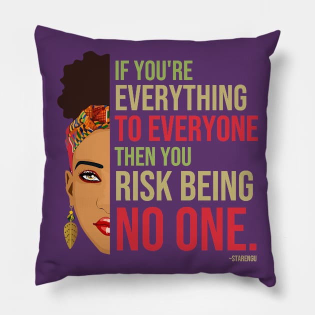 Black Woman Be the Change You Wish To See Word Art Pillow by Melanificent1