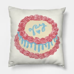 gay buttercream cake Pillow