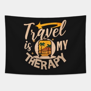 Travel Is My Therapy Tapestry