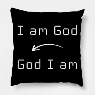 I am God T-Shirt mug apparel hoodie tote gift sticker pillow art pin Pillow