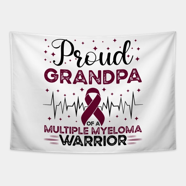 Proud Grandpa Of A Multiple Myeloma Warrior Tapestry by Geek-Down-Apparel