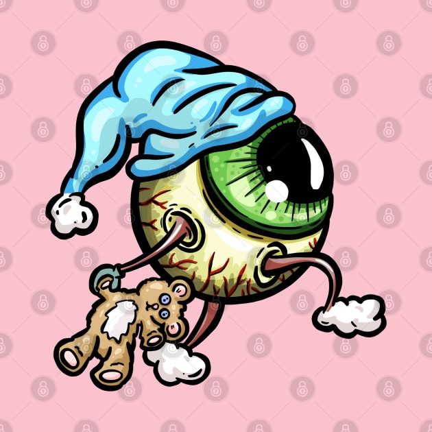 Eyeball Sleepy Tired Rockabilly Tattoo Cartoon Style Eye by Squeeb Creative