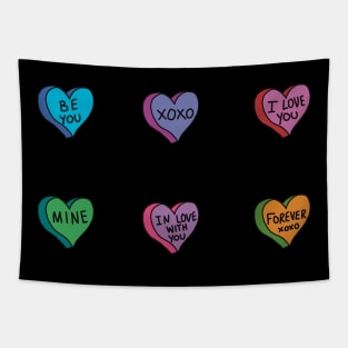 Candy Hearts Tapestry