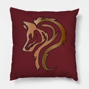 Bronze Wolf Pillow