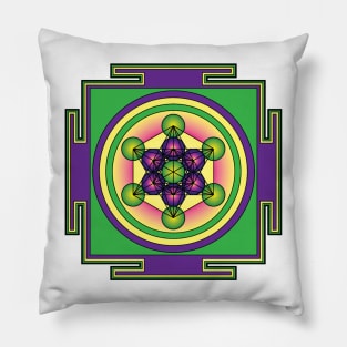 Metatron's Cube Mandala Pillow