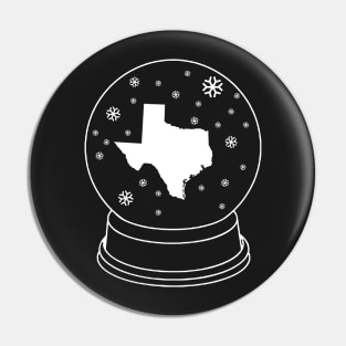 Texas in a Snowglobe Texas Winter 2021 Snovid Pin