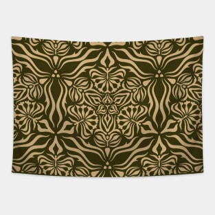 hexagonal floral pattern Tapestry