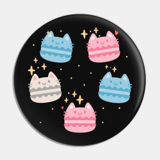 Transgender Kawaii Macaron Cats Pin