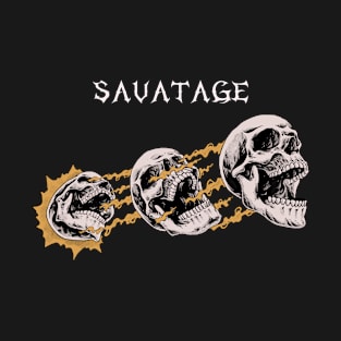 Three Skull Vintage Savatage T-Shirt