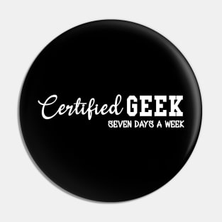 Certified Geek Pin