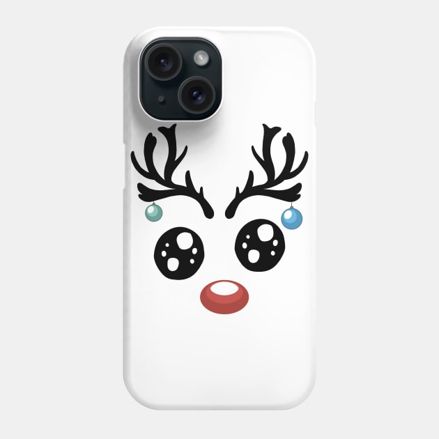 Funny Reindeer Christmas Phone Case by Magic Arts