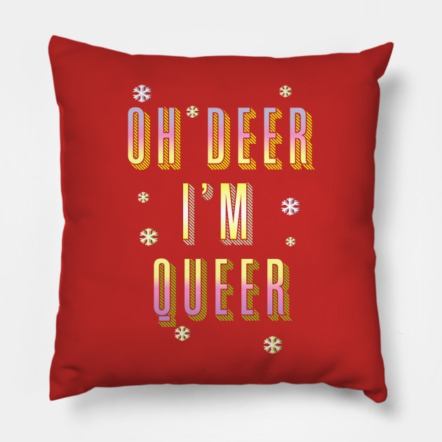 oh deer, merry christmas Pillow by osvaldoport76