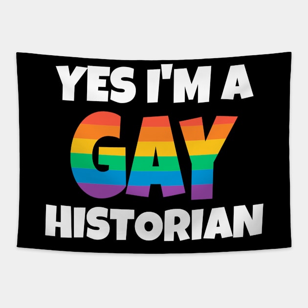 Rainbow Gay Historian Tapestry by FunnyStylesShop