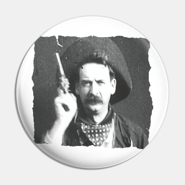 Great Train Robbery (1903) Justus D. Barnes Pin by J. Rufus T-Shirtery