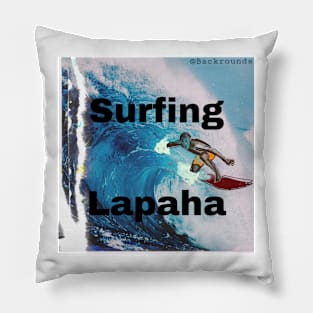 Surfing at Lapaha Tongatapu Pillow