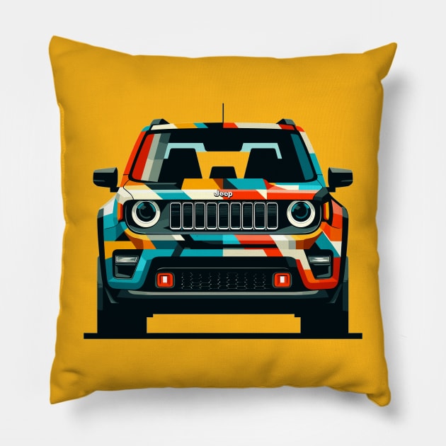 Jeep Renegade Pillow by Vehicles-Art