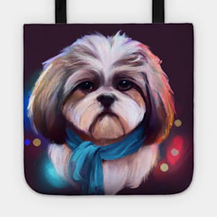 Cute Shih Tzu Drawing Tote