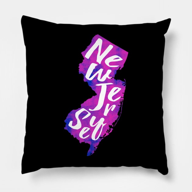 Purple New Jersey Pillow by lolosenese