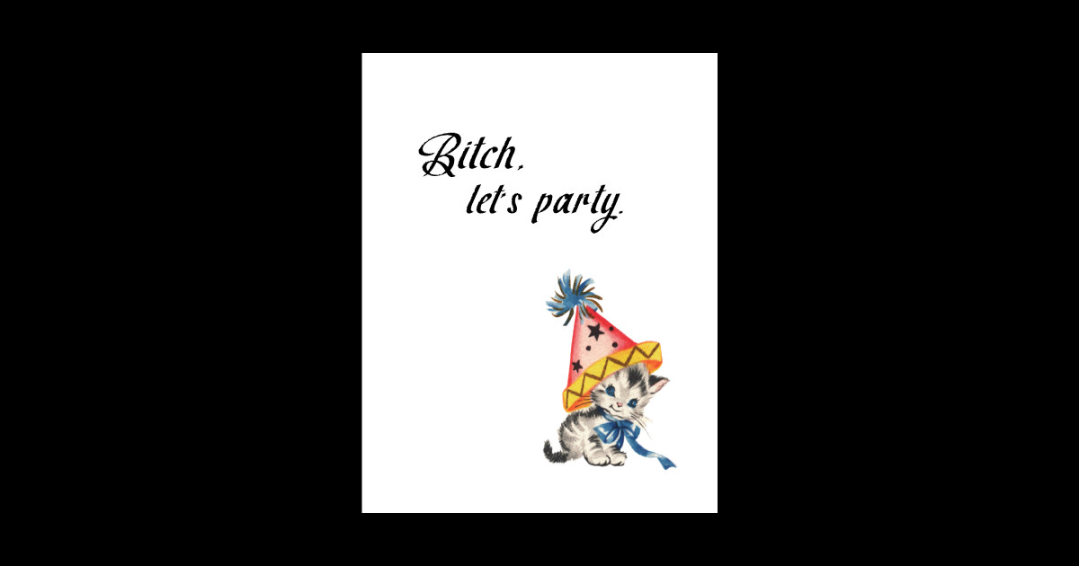 Let S Party Birthday Lets Party Card Sticker Teepublic