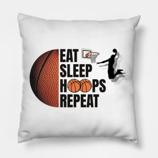 Eat Sleep Hoops Repeat Pillow