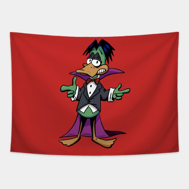 Count Duckula Tapestry by Black Snow Comics