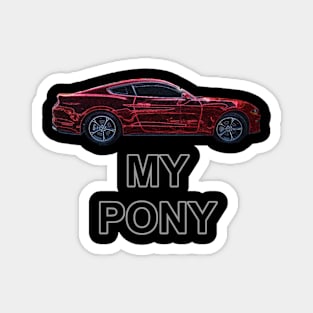 My Pony Red HT Neon Magnet