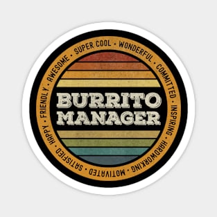 Vintage Burrito Manager Magnet