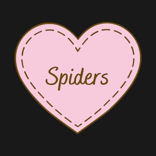 I Love Spiders Simple Heart Design T-Shirt