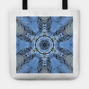 HEXAGONAL DESİGN IN SHADES OF SKY BLUE. A textured floral fantasy pattern Tote