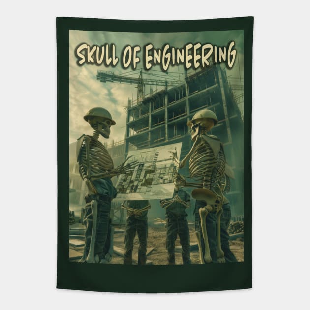 Skull of Engineering Tapestry by Dec69 Studio