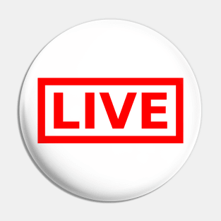 Red Live Stamp Pin