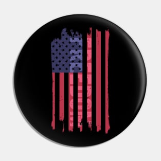 Cool Distressed U.S. Flag FREEDOM Design Pin